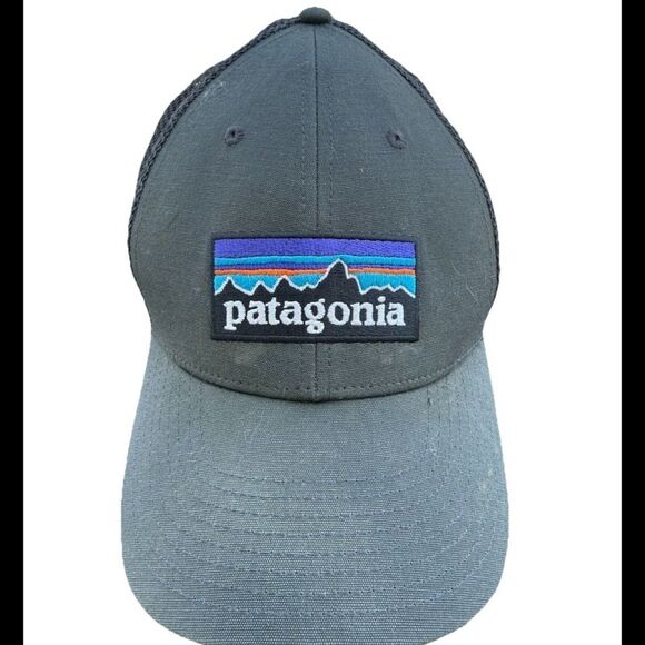 Patagonia Hat Adult Gray Snapback Trucker Mesh Adjustable One Size Outdoor Logo - Picture 1 of 6